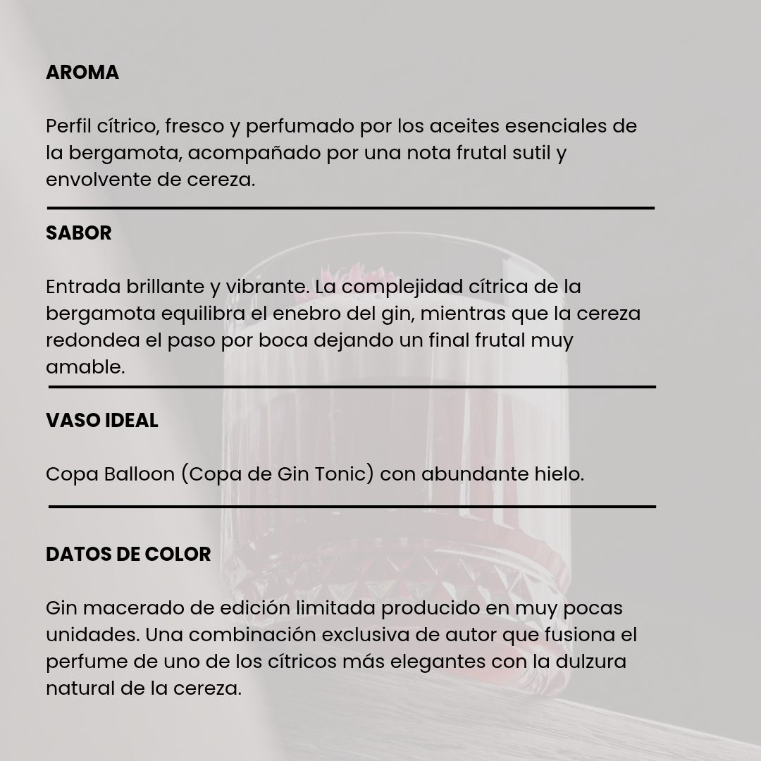 Gin Capítulo 1: Cereza y bergamota 500ml